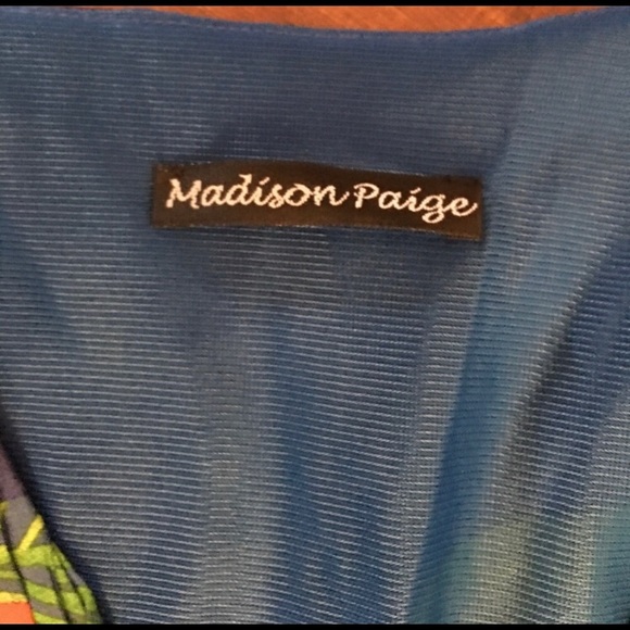 Madison Paige Tropical Print Dress W/Jute Belt - Picture 3 of 7